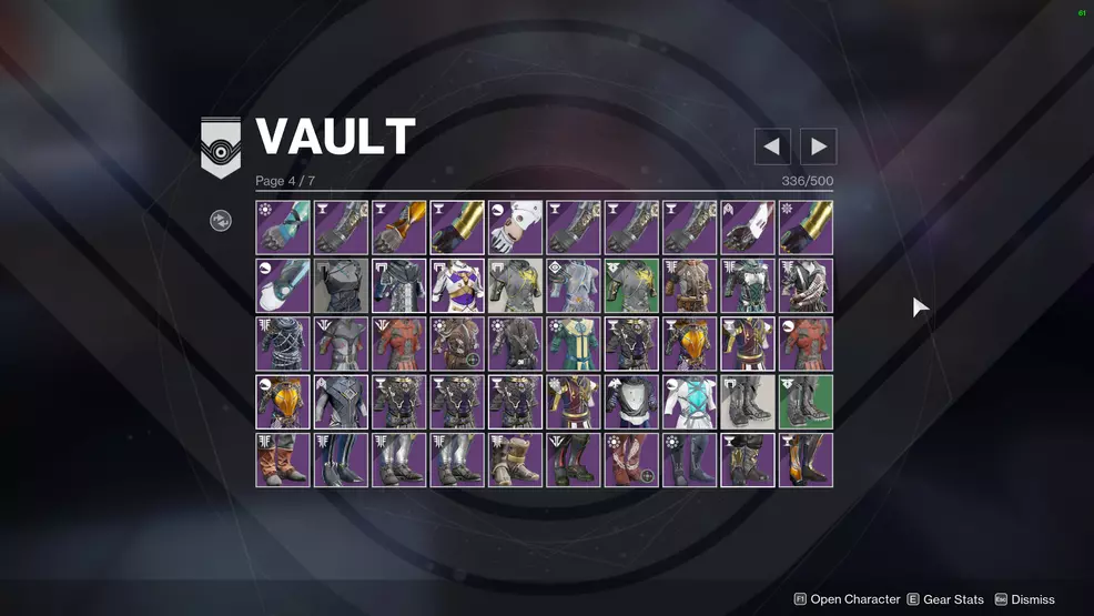 destiny 2 transmog vault space