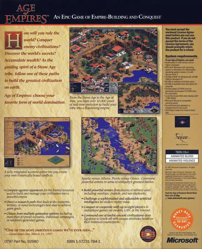 Age of Empires's box art.