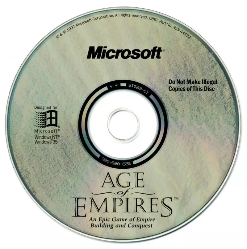 Age of Empires's game disc.