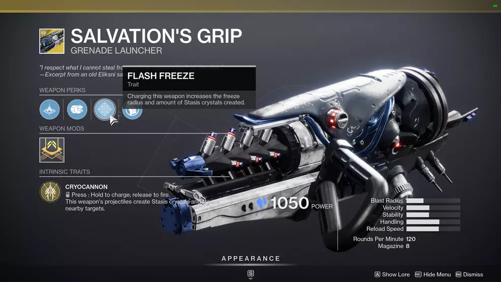 destiny 2 salvations grip perks