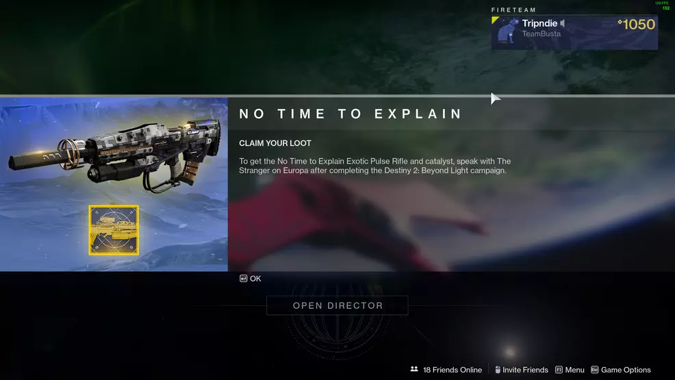 unlock No time to Explain Destiny 2