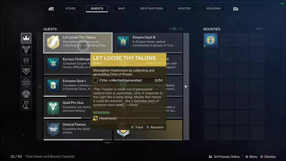 destiny 2 let loose thy talons orbs of power generated collected