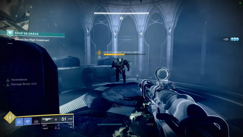 destiny 2 ascendant hunter coup de grace high celebrant of xivu arath