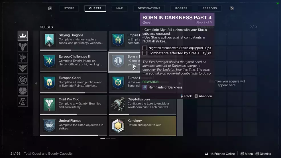 destiny 2 born in darkness part 4 step 2 nightfall stasis