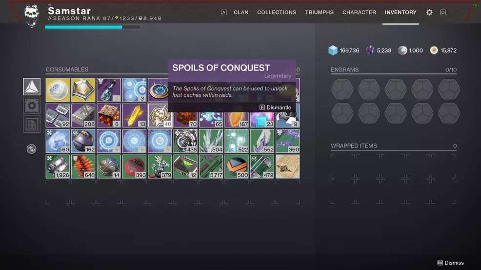 destiny 2 spoils of conquest