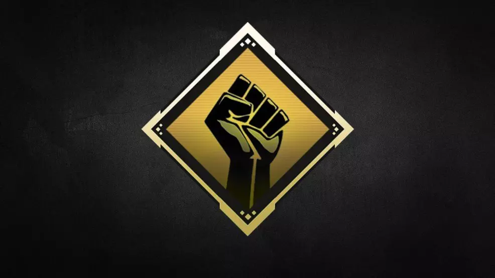 The Black Lives Matter logo, given as a free badge to all players in Apex Legends to commemorate Black History Month 2021.