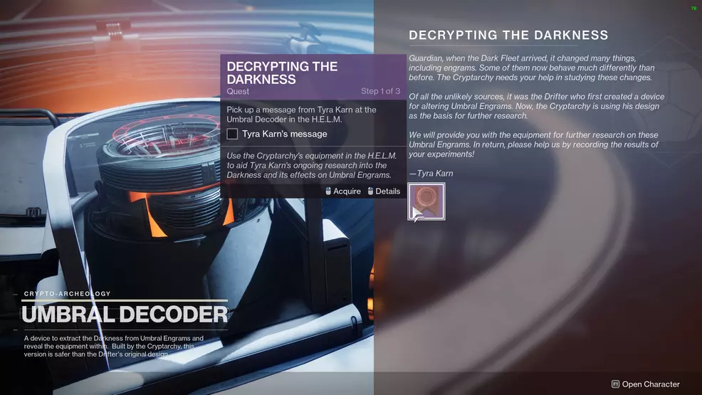 destiny 2 season of the chosen umbral decoder