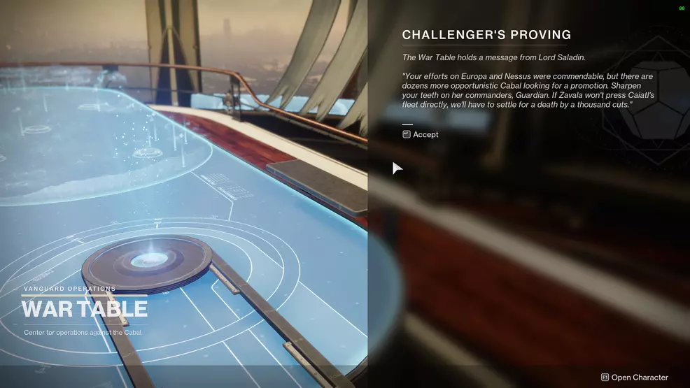 destiny 2 season of the chosen war table