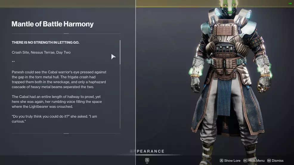 destiny 2 mantle of battle harmony lore