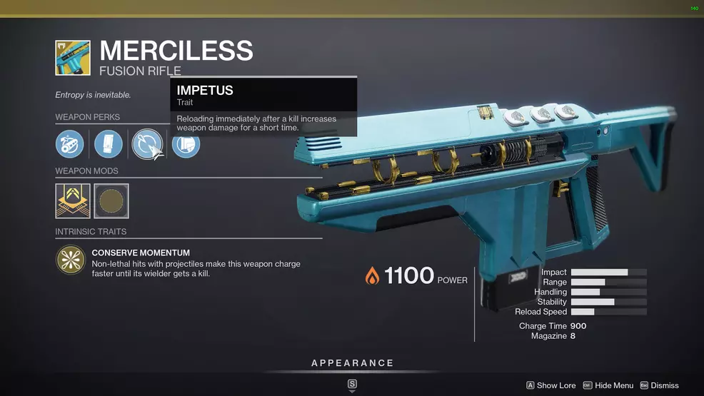 destiny 2 merciless perks