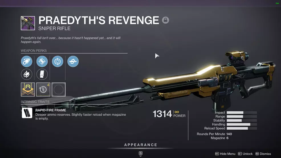 destiny 2 praedyth's revenge god roll