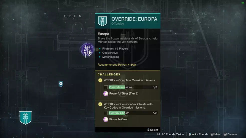 destiny 2 start override