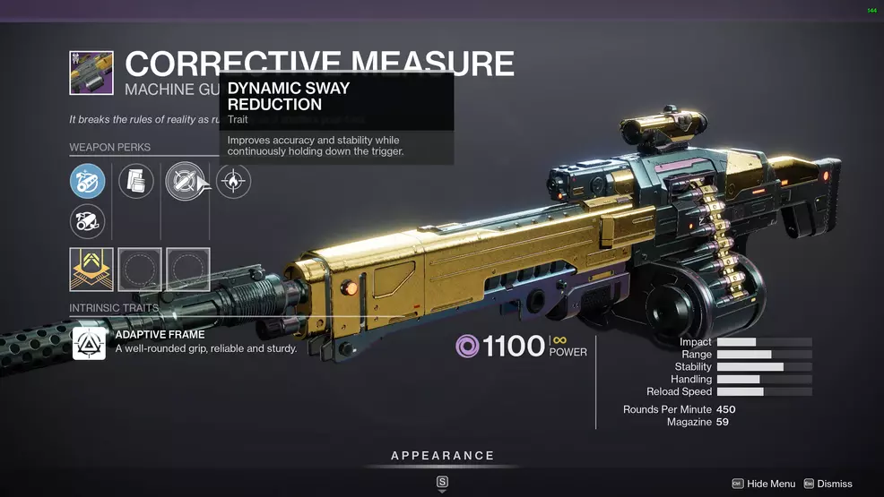 destiny 2 corrective measure