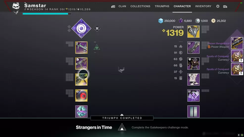 destiny 2 strangers in time triumph