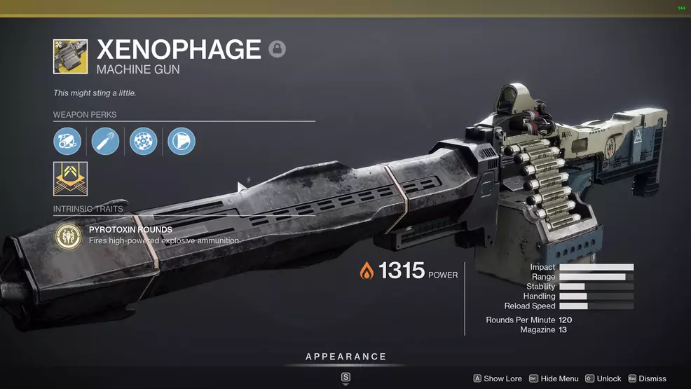 destiny 2 xenophage perks