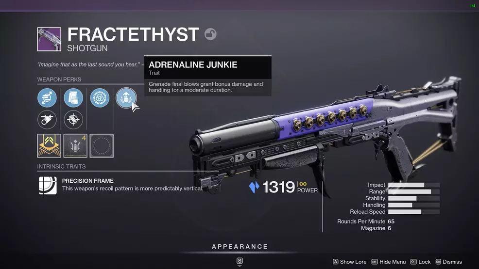 destiny 2 fractethyst god roll