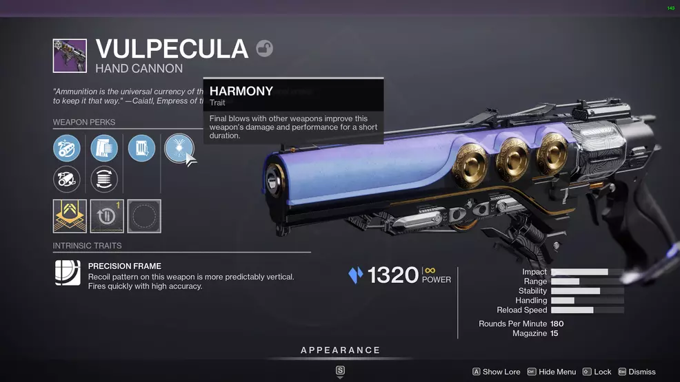 destiny 2 vulpecula god roll
