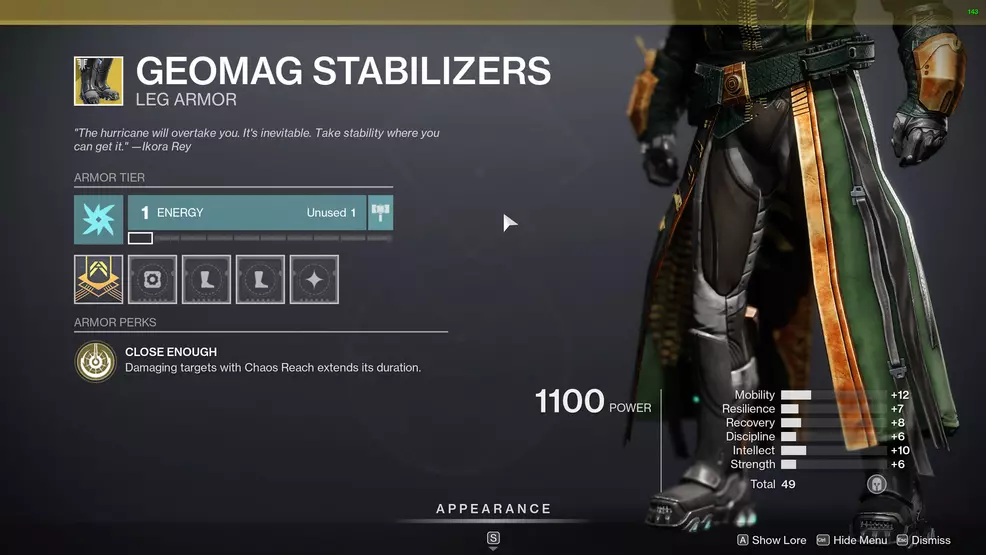 destiny 2 exotic warlock armor geomag stabilizers