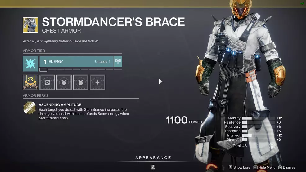 destiny 2 exotic warlock armor stormdancers brace