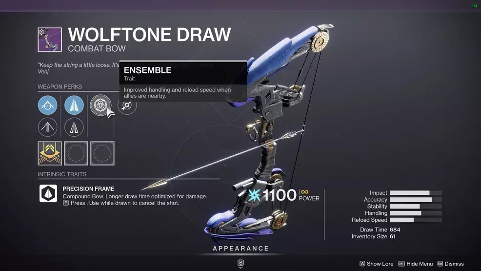 destiny 2 wolftone draw god roll