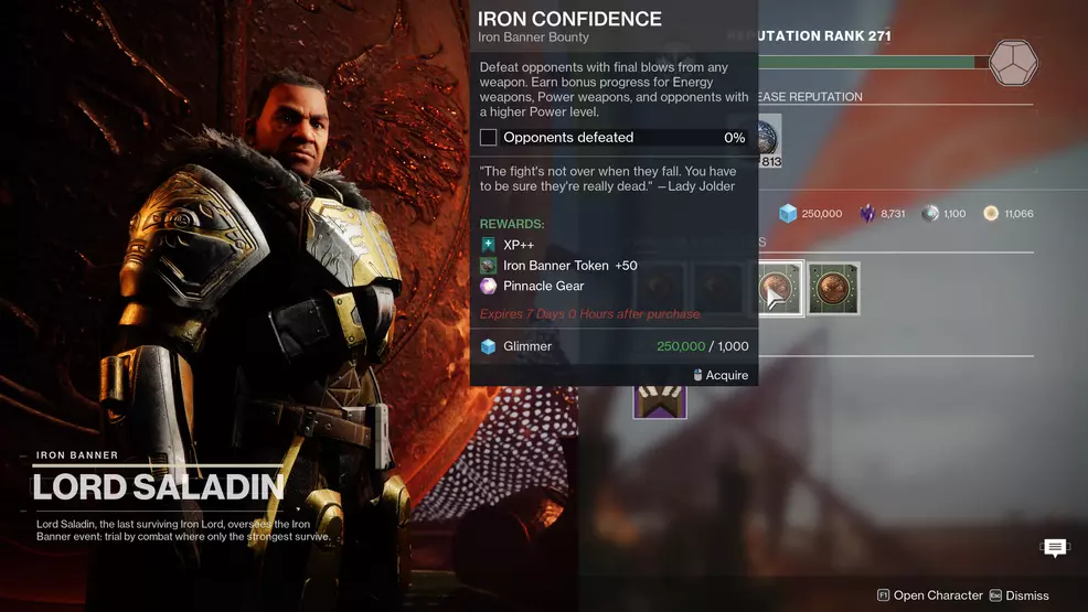 Iron Banner Season 15 Iron Confidence