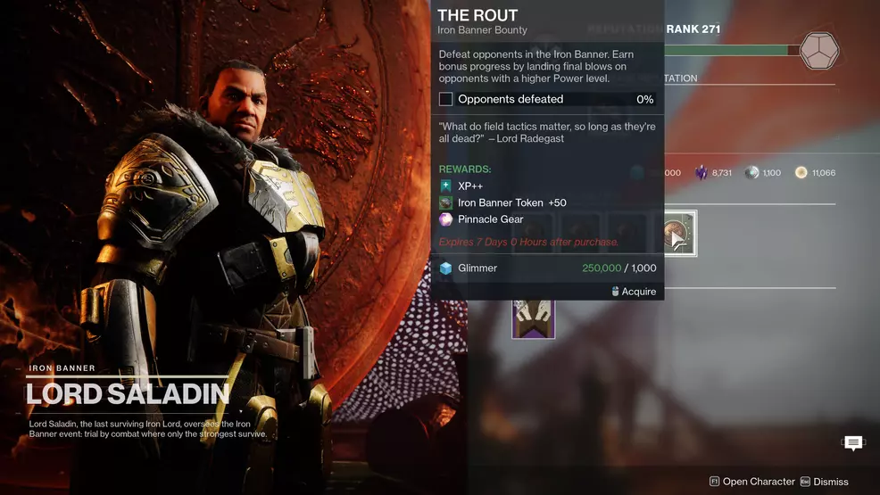 Iron Banner Season 15 The Rout