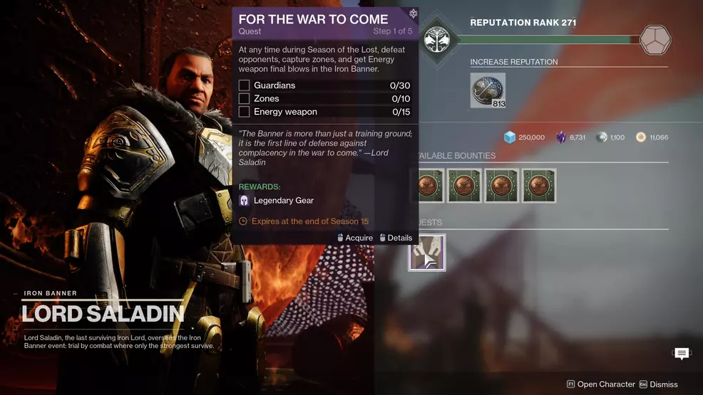 Iron Banner Season 15 Quest Step 1