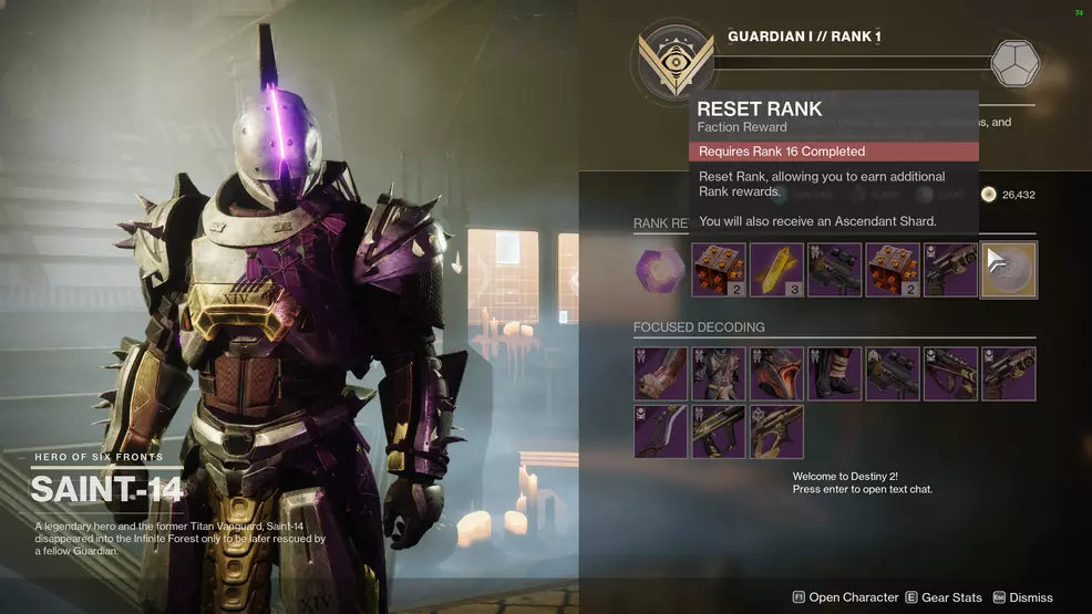 destiny 2 trials ranks reset