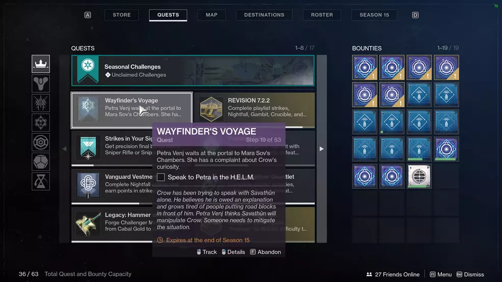 destiny 2 wayfinder's voyage part 3 petra and crow talking