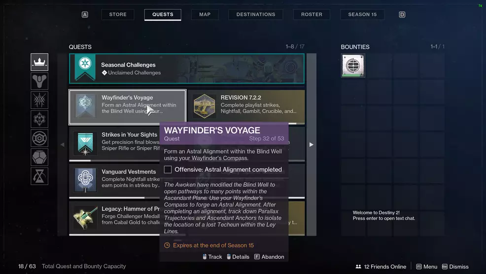 destiny 2 wayfinders voyage part 5 step 32 astral alignment