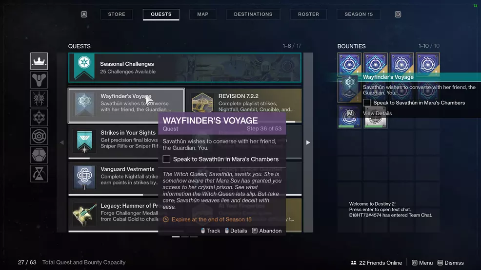 destiny 2 wayfinders voyage part 5 savathun