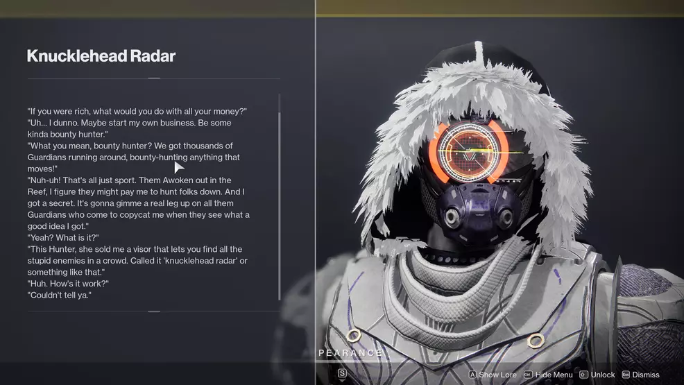 Knucklehead Radar Lore Destiny 2