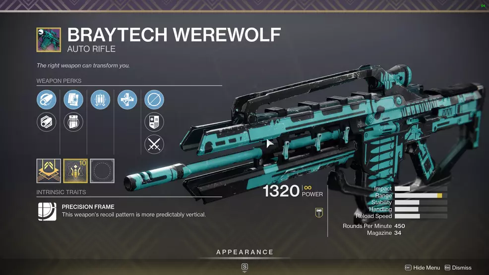 braytech werewolf curated roll destiny 2