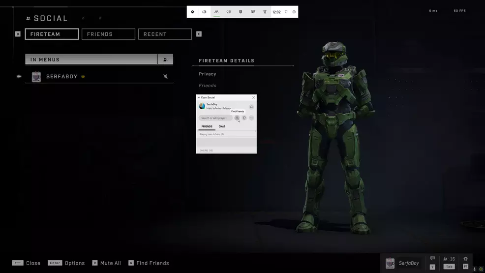 halo infinite add xbox friends on PC