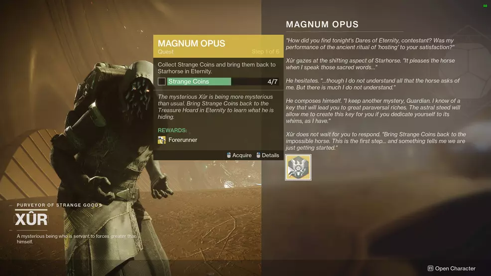 destiny 2 magnum opus quest