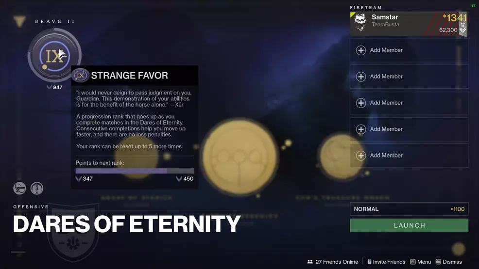 destiny 2 xur strange favor streak bonus