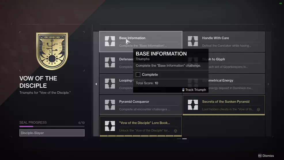 destiny 2 base information challenge