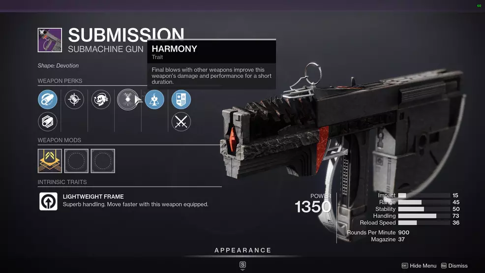 destiny 2 submission god roll