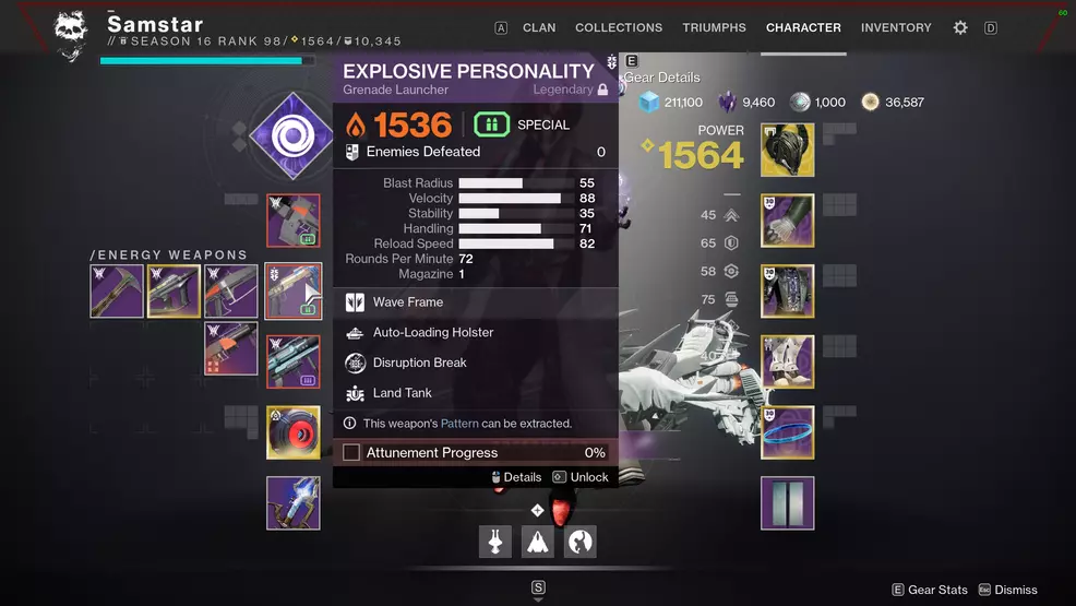 destiny 2 weapon patterns