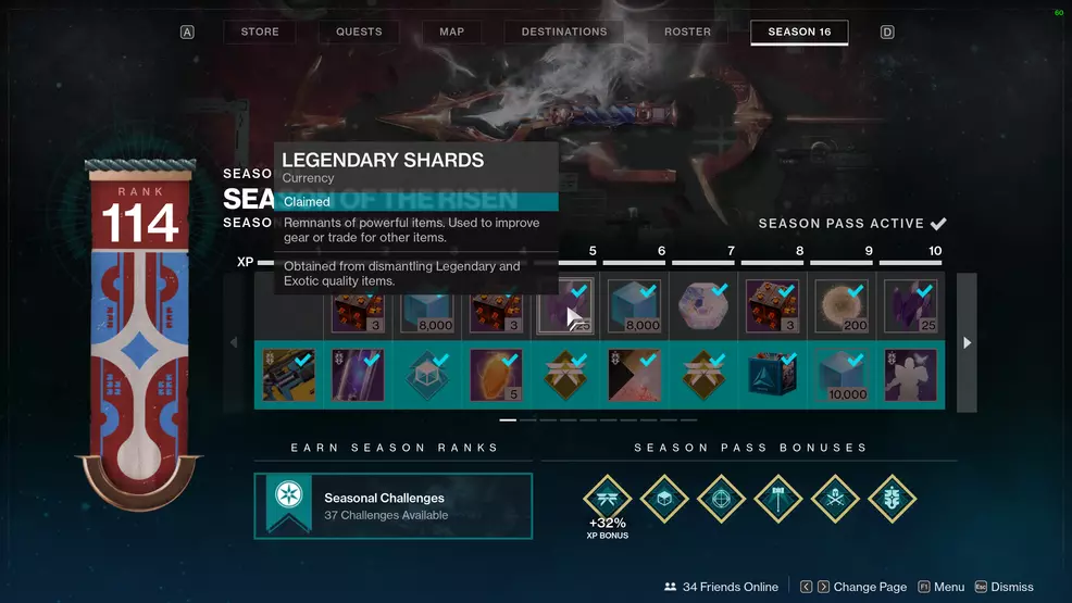 destiny 2 legendary shards season pass