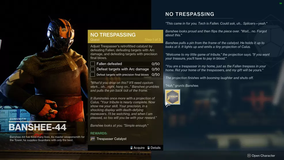 destiny 2 no trespassing