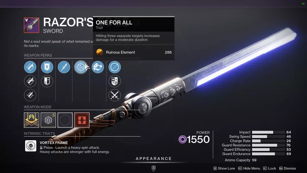 destiny 2 razors edge god roll