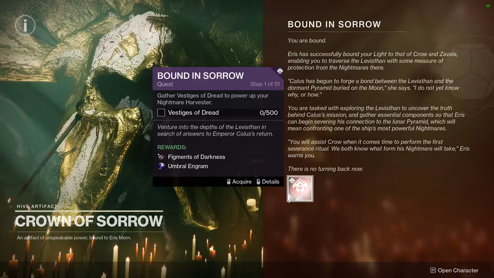 destiny 2 season of the haunted bound in sorrow