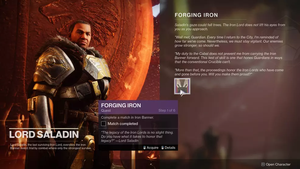 Forging Iron Quest Destiny 2