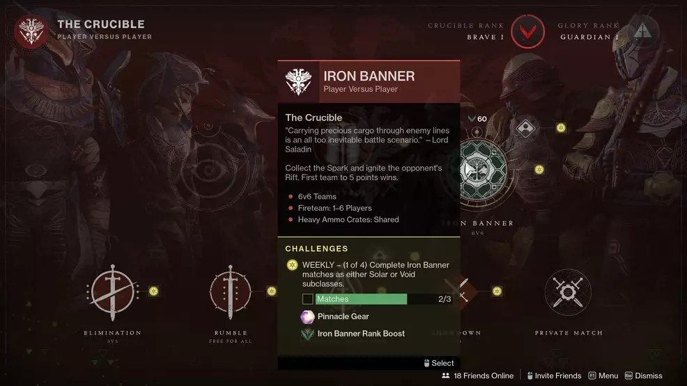 Iron Banner Daily Challenges Destiny 2