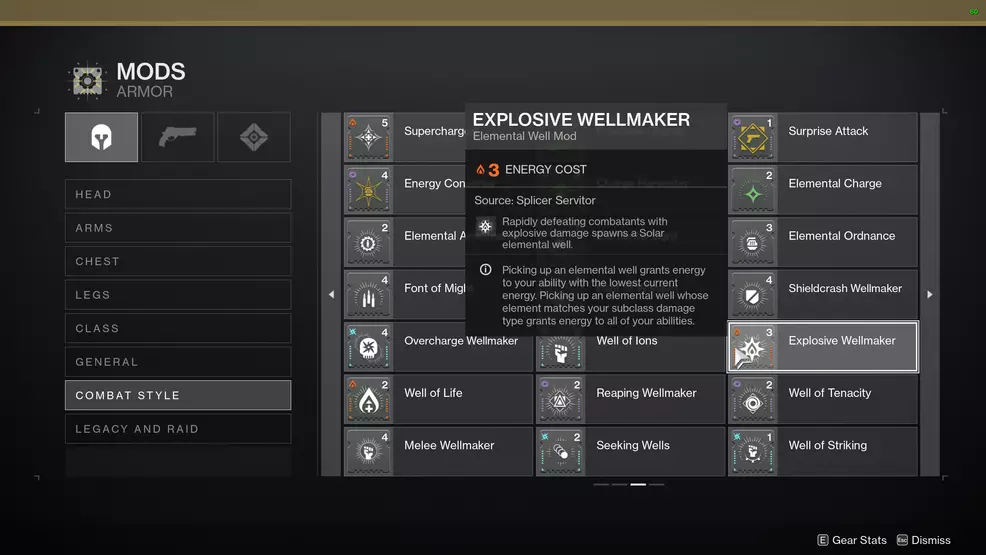 destiny 2 elemental well mods