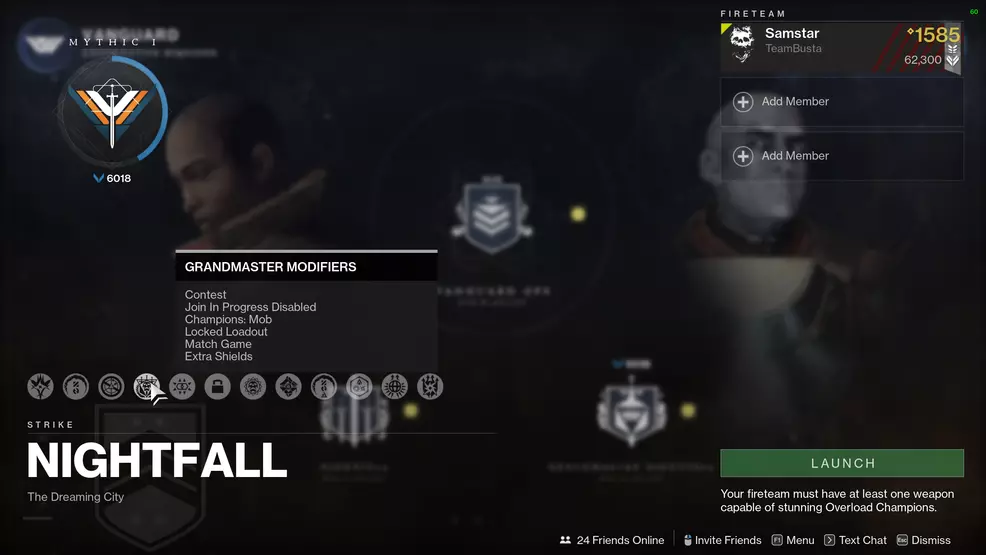 Image of Grandmaster Nightfall modifiers in Destiny 2