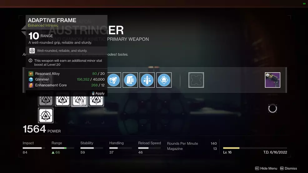 destiny 2 masterwork crafted weapon stat boost