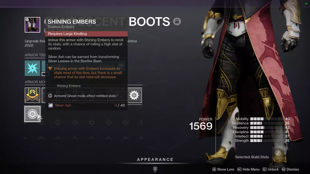 destiny 2 solstice reroll candescent armor