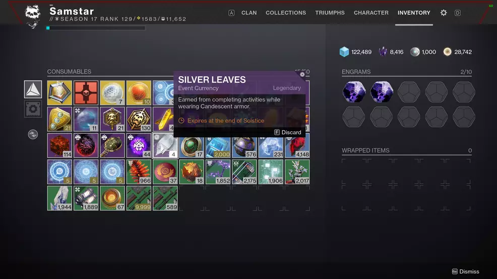 destiny 2 solstice how to get silver leaves